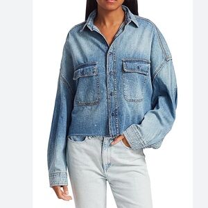 R13 Cropped Denim Shirt XS NWT (0011)